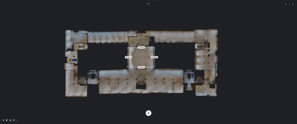 Matterport measurement tool - example of the measurement tool in practice