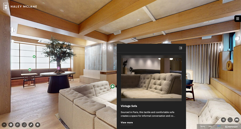 matterport interior design mattertag