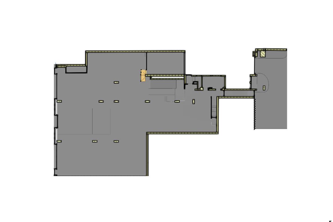 Top down view of a BIM ready Revit file created from a point cloud survey