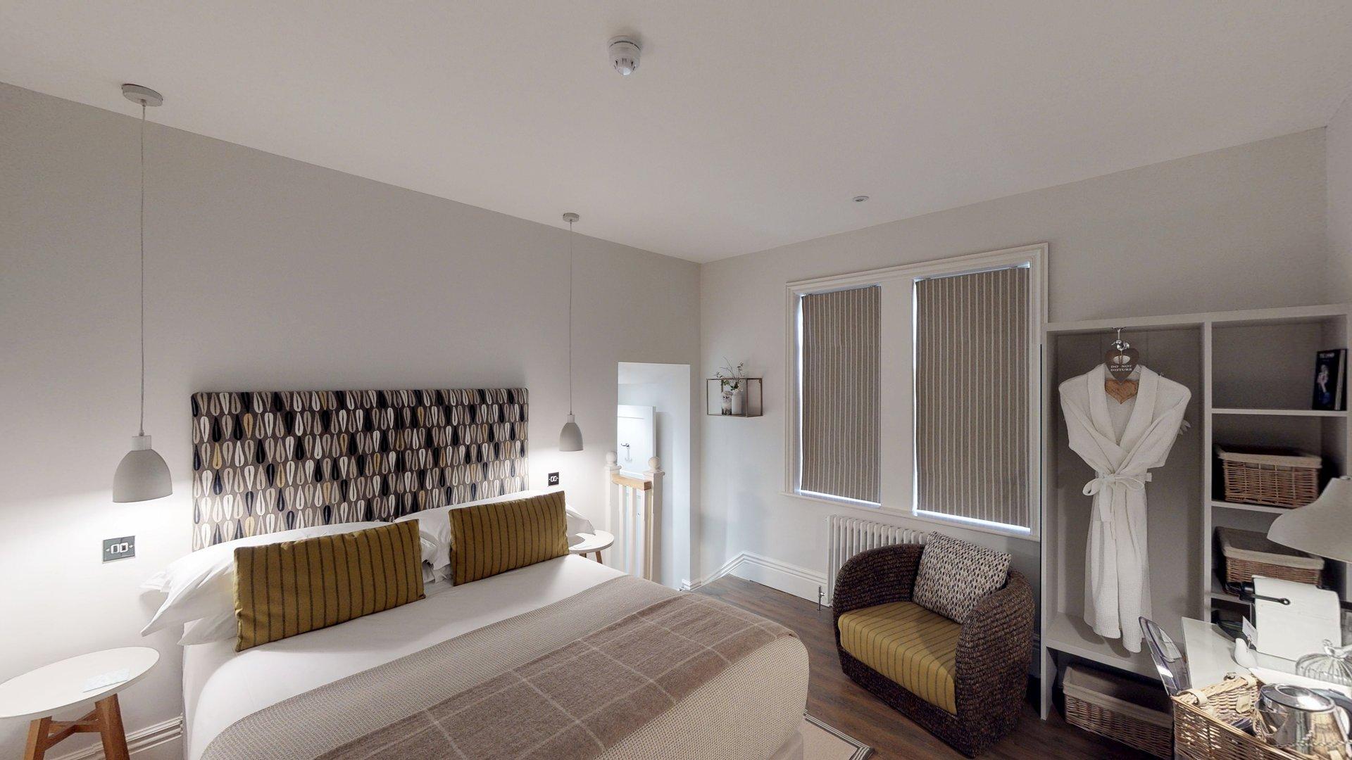 screenshot of a virtual tour of a commercial office space